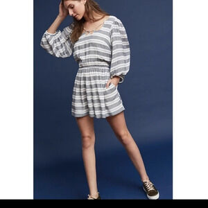 Anthropologie Holding Horses Annamaria Striped Romper Cutout Strappy Neckline XS